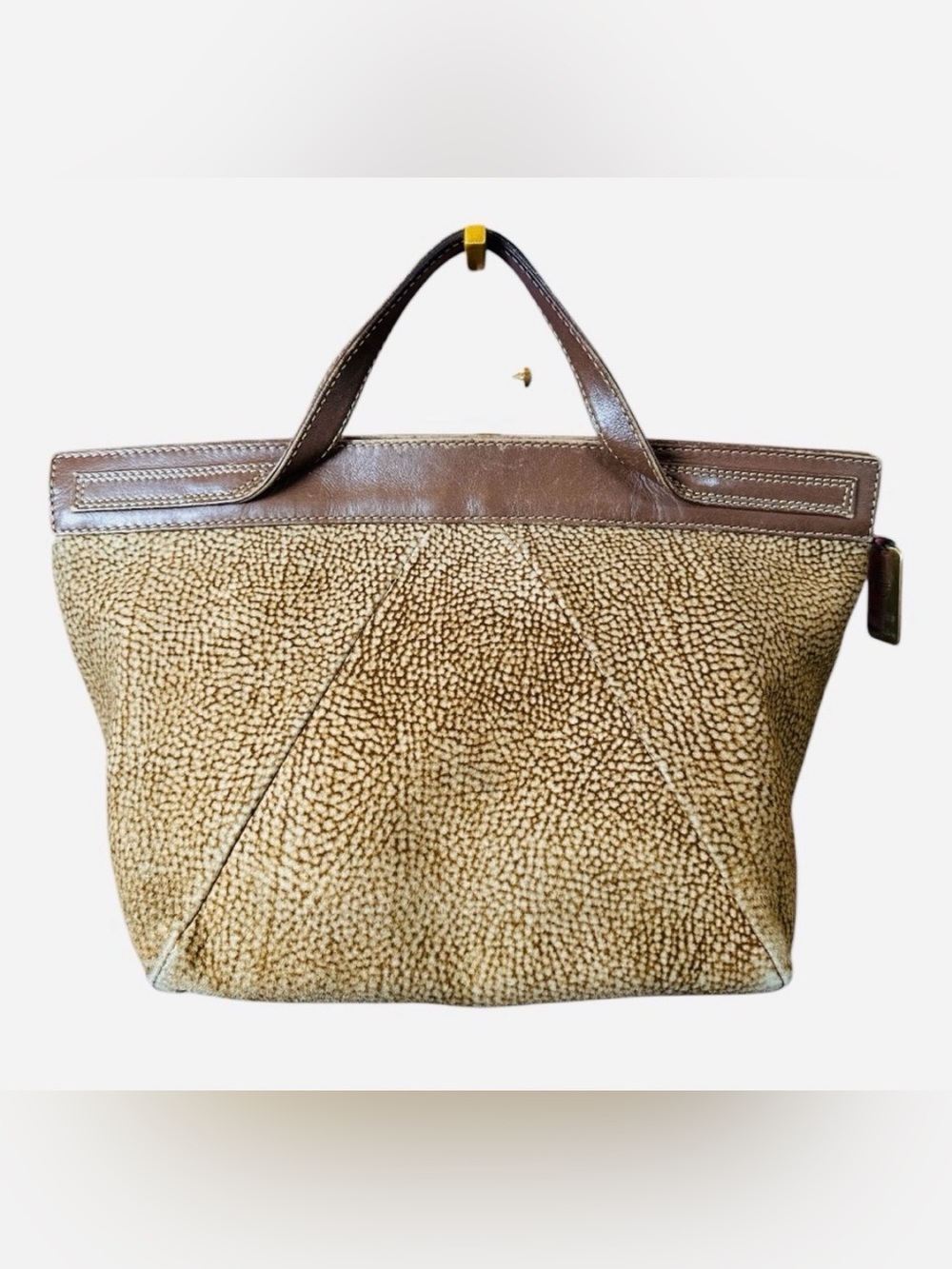 BORBONESE Redwall Quail Italian Suede Satchel